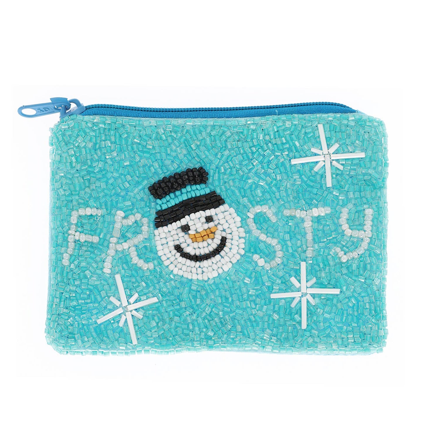Snowflake Frosty Beaded Coin Bag