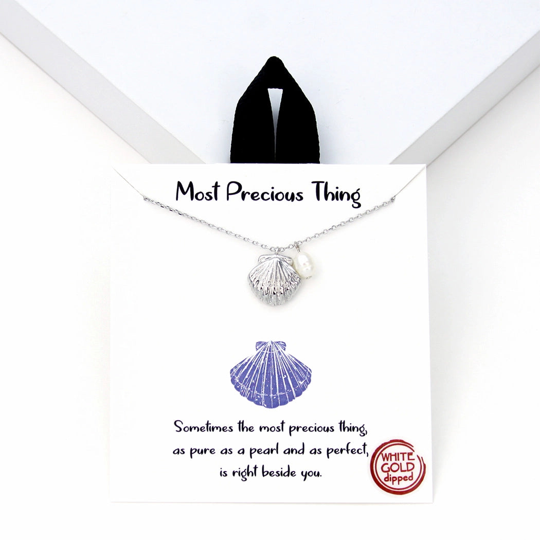 Seashell and Pearl Necklace