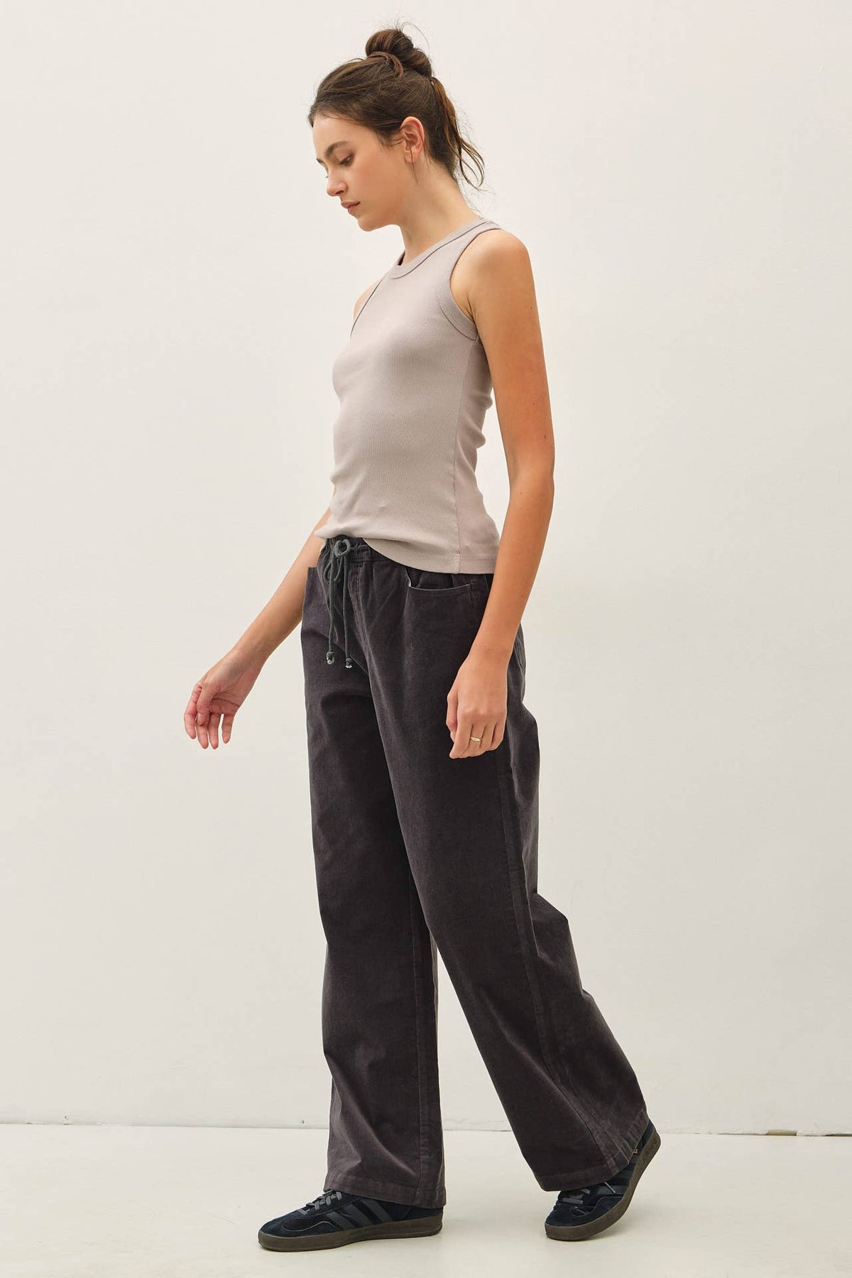 CORDUROY STRAIGHT LEG PANTS
