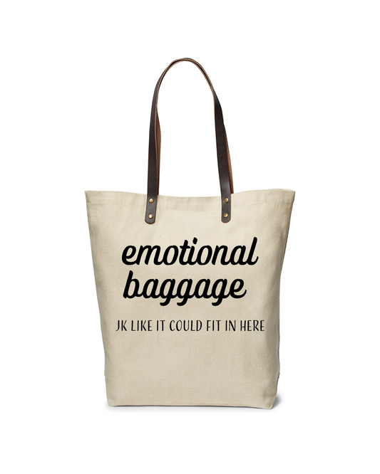 Emotional Baggage Leather Strap Tote
