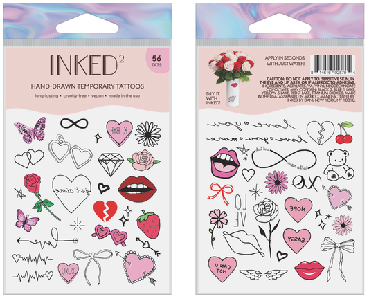 Lovers Temporary Tattoo Pack