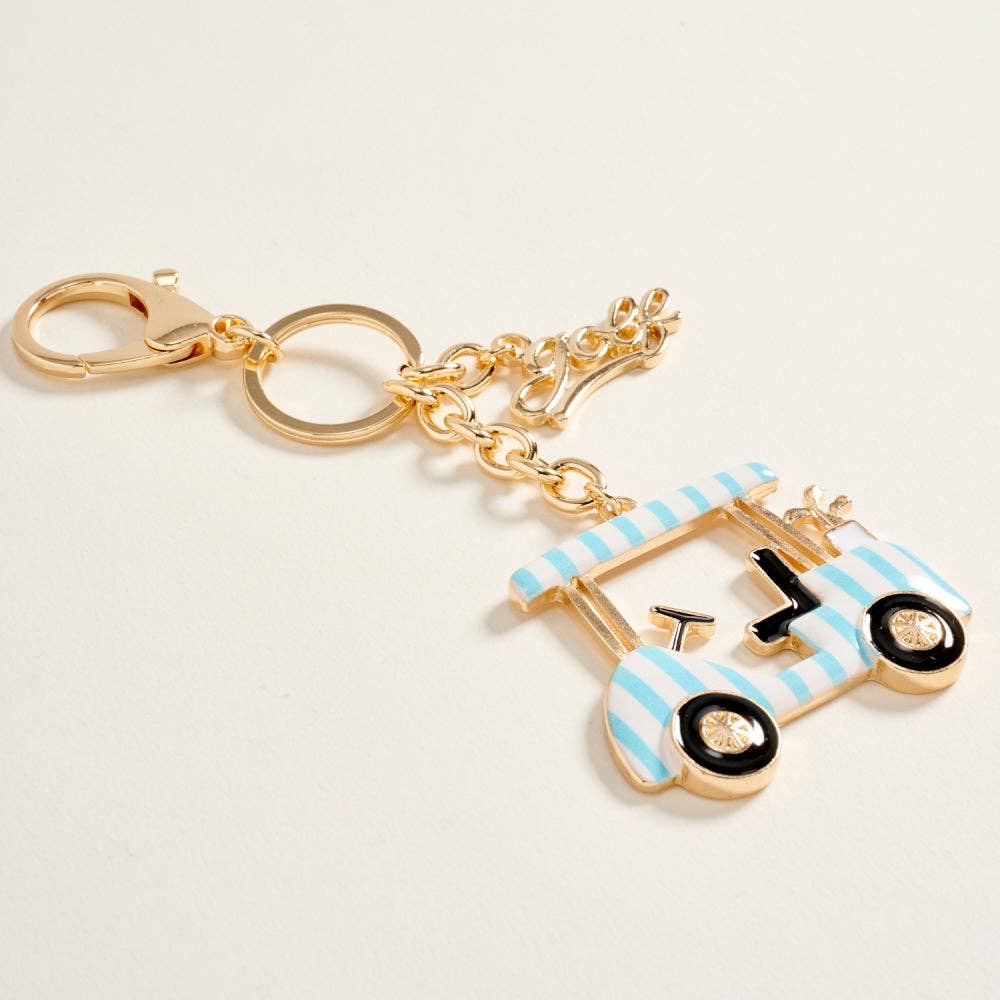 Golf Cart Keychain Bag Charm