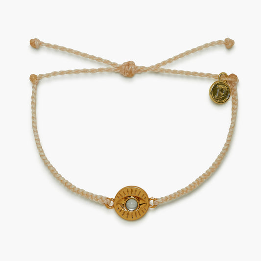 Gemstone Eye Coin Bracelet