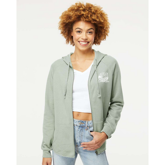 Great Lakes Sunset Ladies Zip Up Jacket