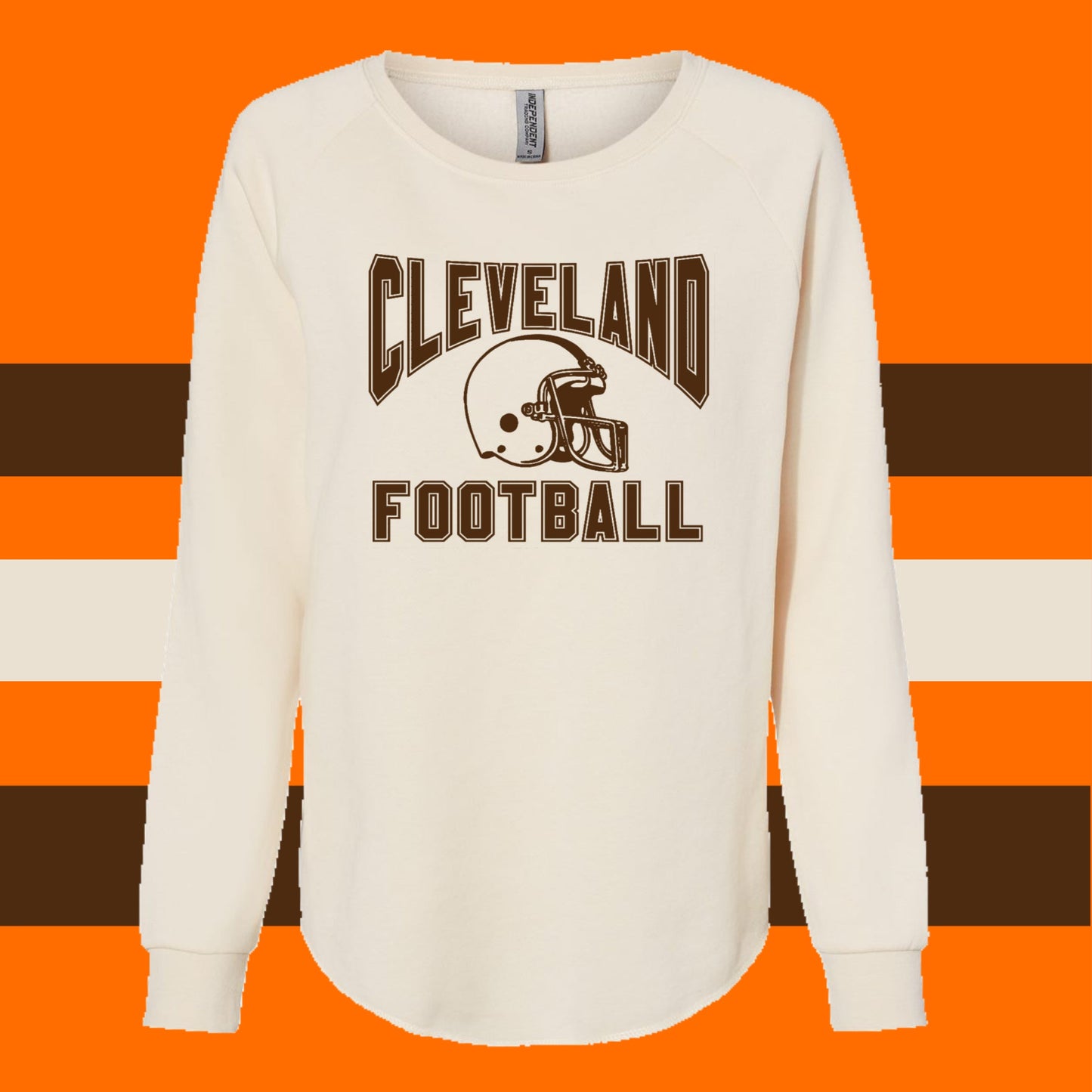 Cleveland Football - Ladies Wave Wash Sweatshirt