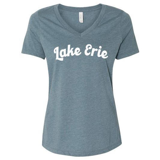 Script Lake Erie V-neck Tee
