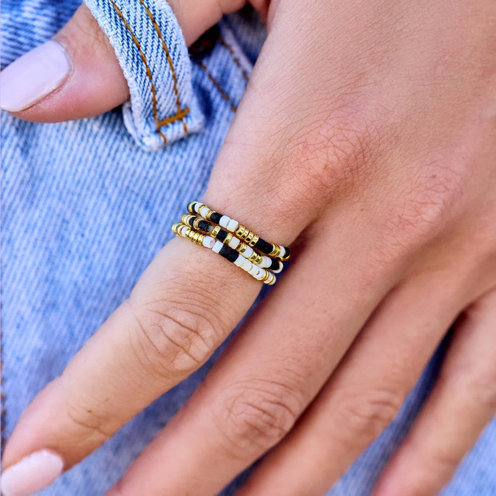 Mixed Monochrome 3 Pack Rings