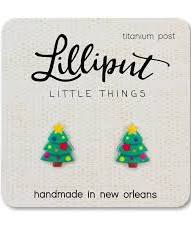 Christmas tree earrings