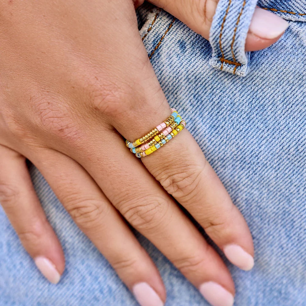 Mixed Sunset Beach 3 Pack Stretch Rings