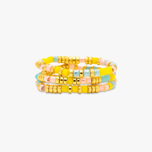 Mixed Sunset Beach 3 Pack Stretch Rings