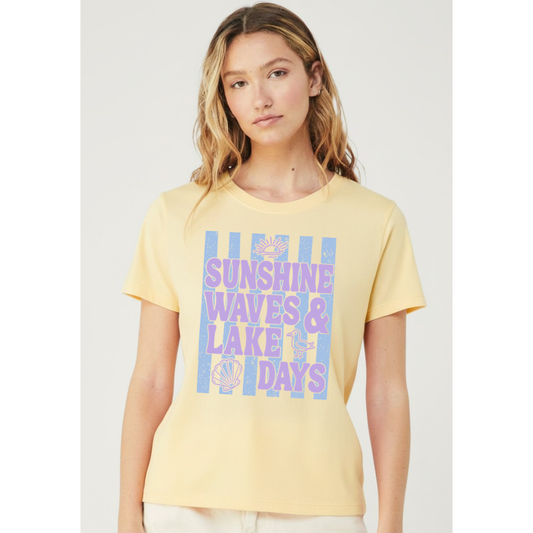 Sunshine Waves and Lake Days Tee