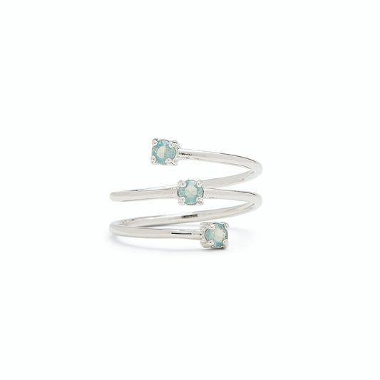 Triple Stone Wrap Toe Ring