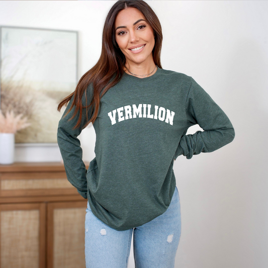 Unisex Vermilion Long Sleeve Tee