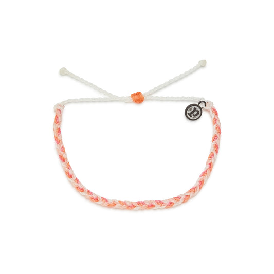 MINI BRAIDED BREAST CANCER CHARITY BRACELET