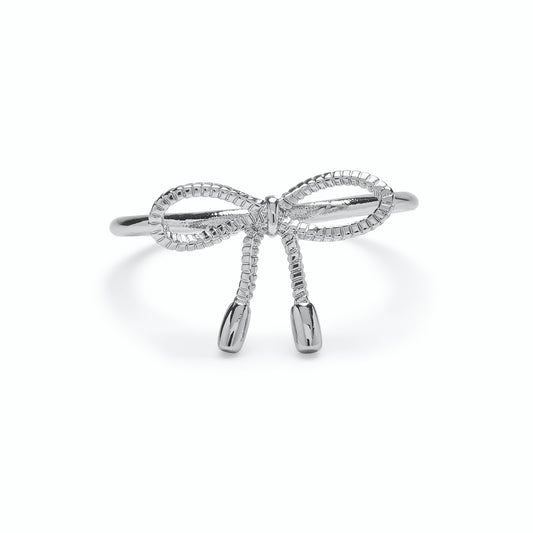 SILVER BOW RING