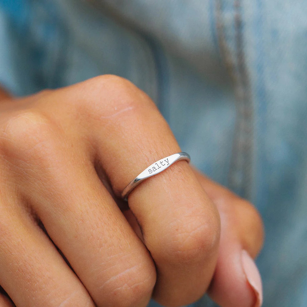 SALTY ENAMEL RING - TEAL