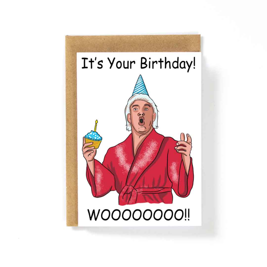 80s Pro Wrestlers Happy Birthday Card