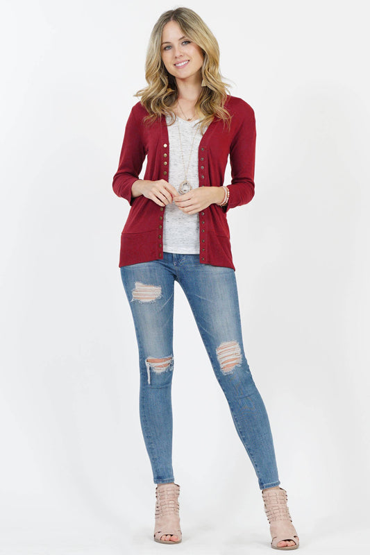 SNAP BUTTON CARDIGAN