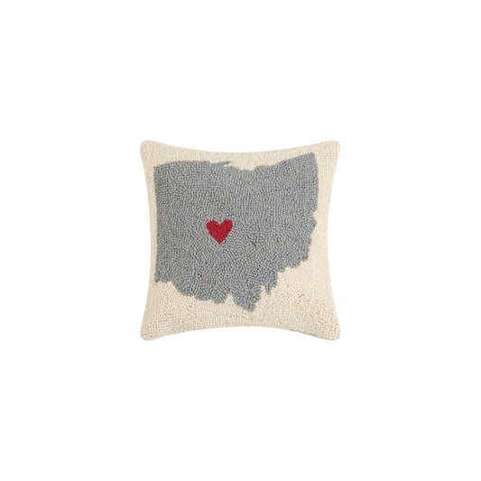 Heart In Ohio Hook Pillow