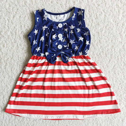 USA Star bow dress