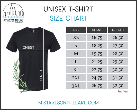 Ohio cities unisex tee - Mistakes on the Lake