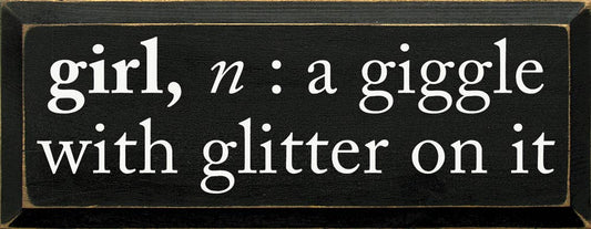 Girl - Noun Wood Sign