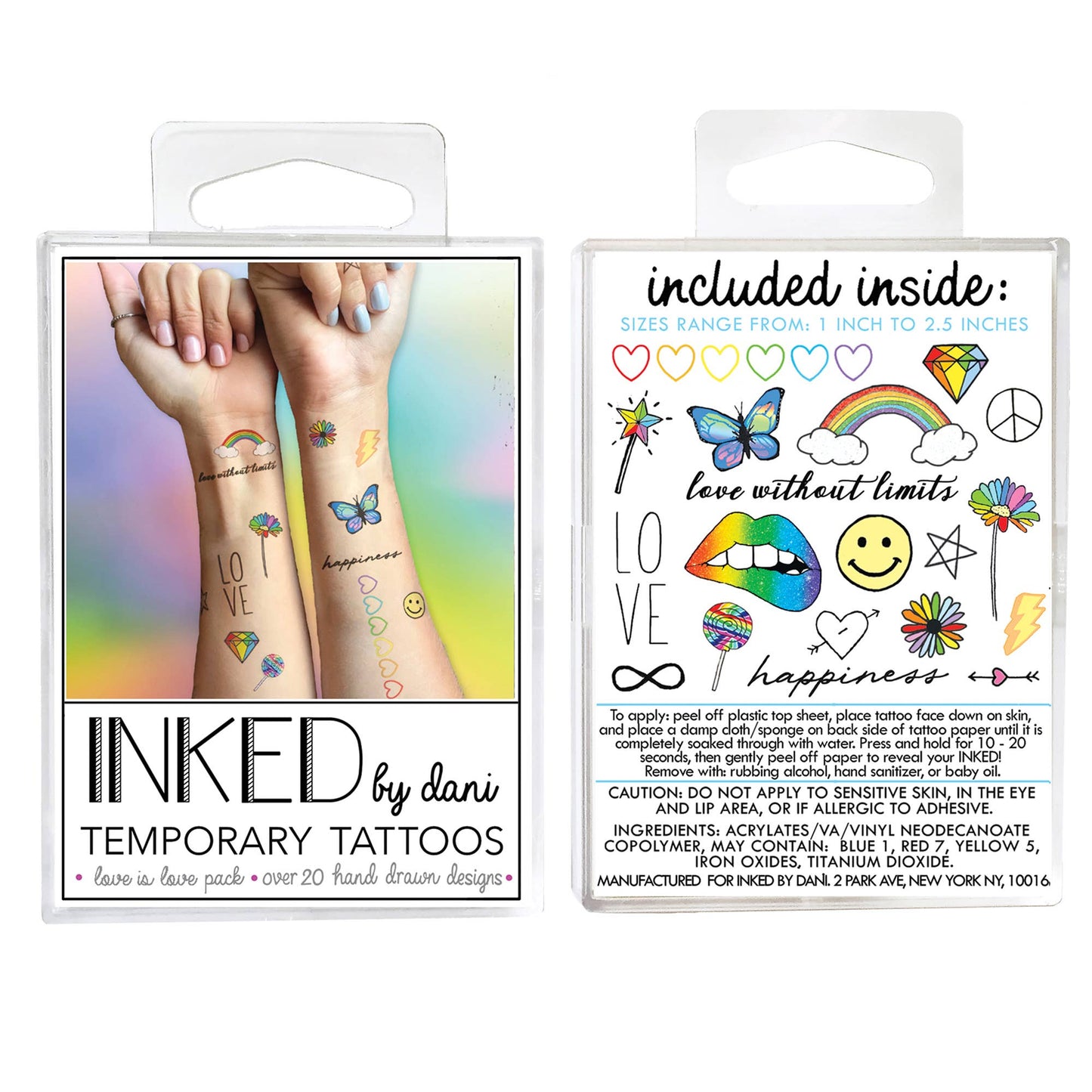 Love is Love  Temporary Tattoo Pack