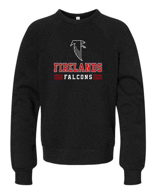 Youth - Firelands Falcons - Crewneck Sweatshirt - Mistakes on the Lake