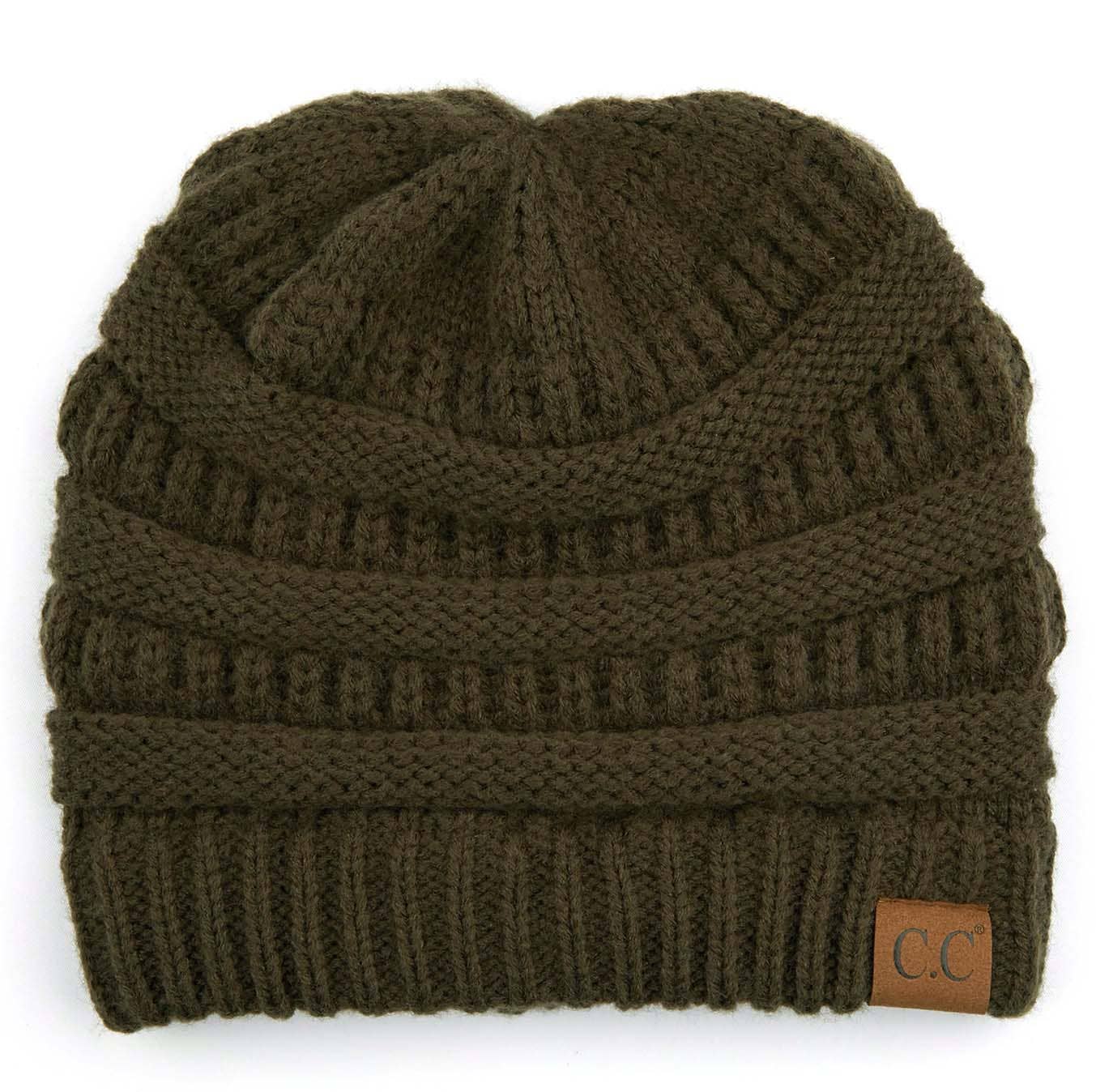 C.C Ribbed Solid Color Beanies