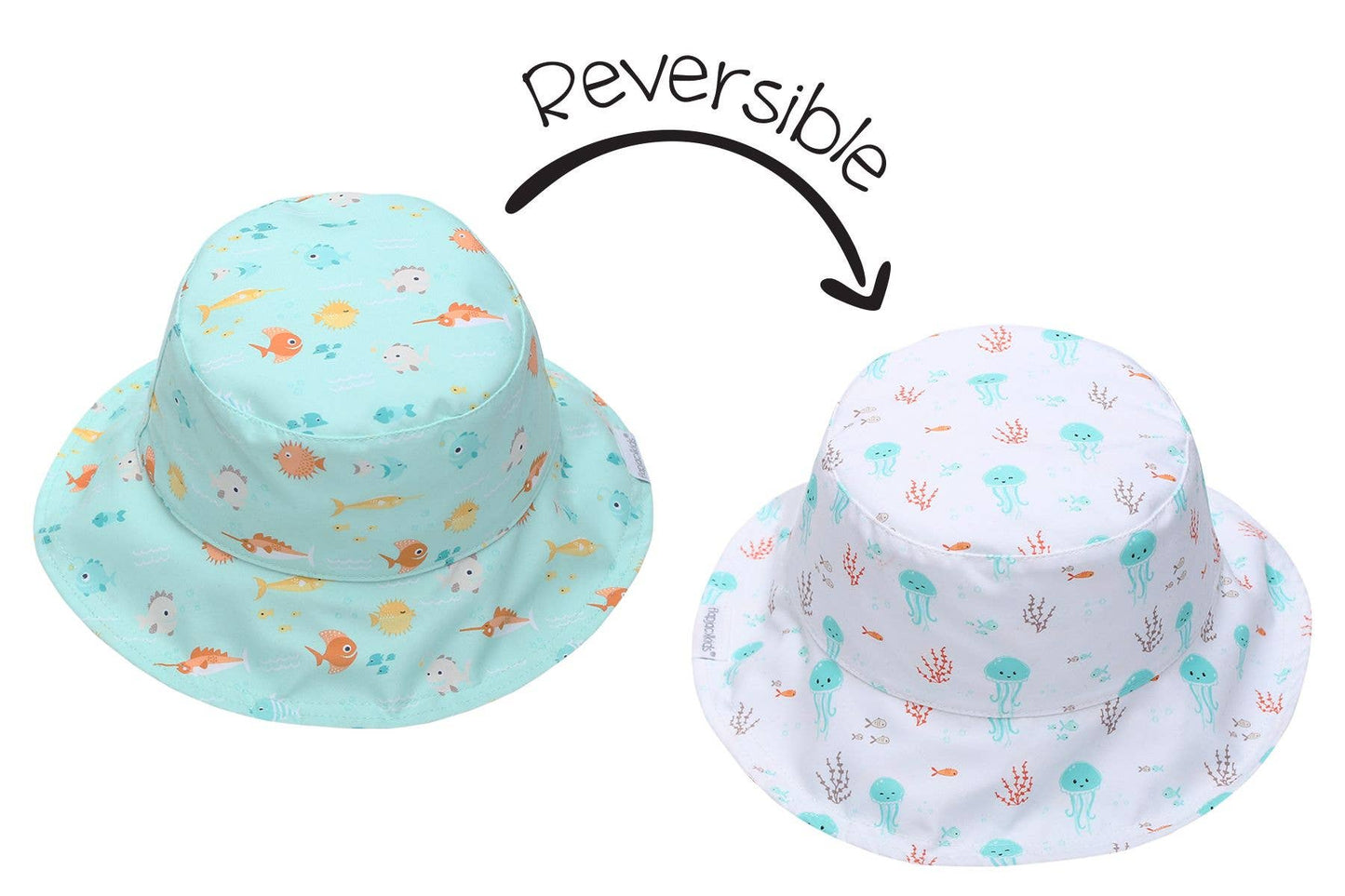 Kids Sun Hat - Fish/Jellyfish