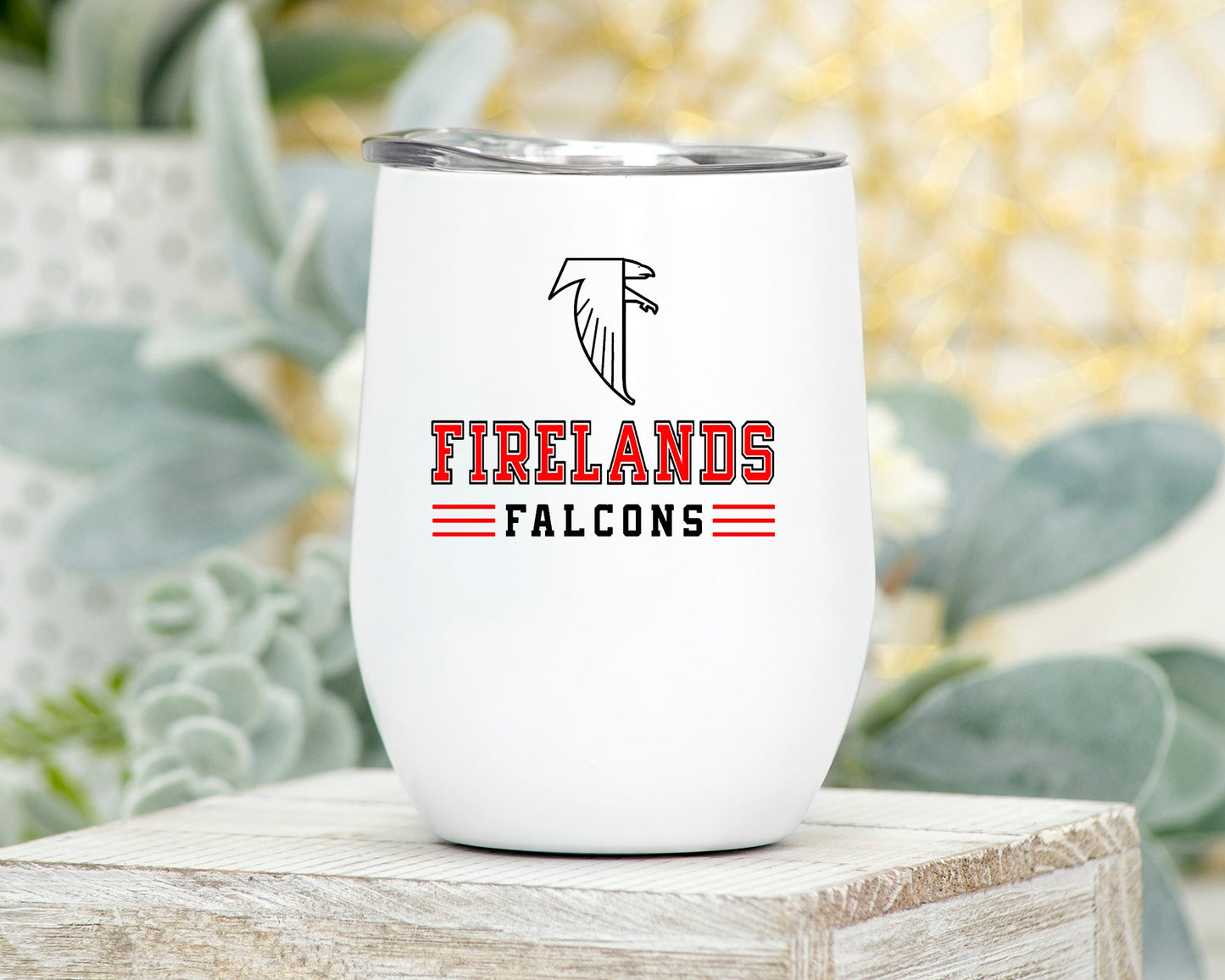 Firelands Falcons Stemless Wine Tumbler - Mistakes on the Lake